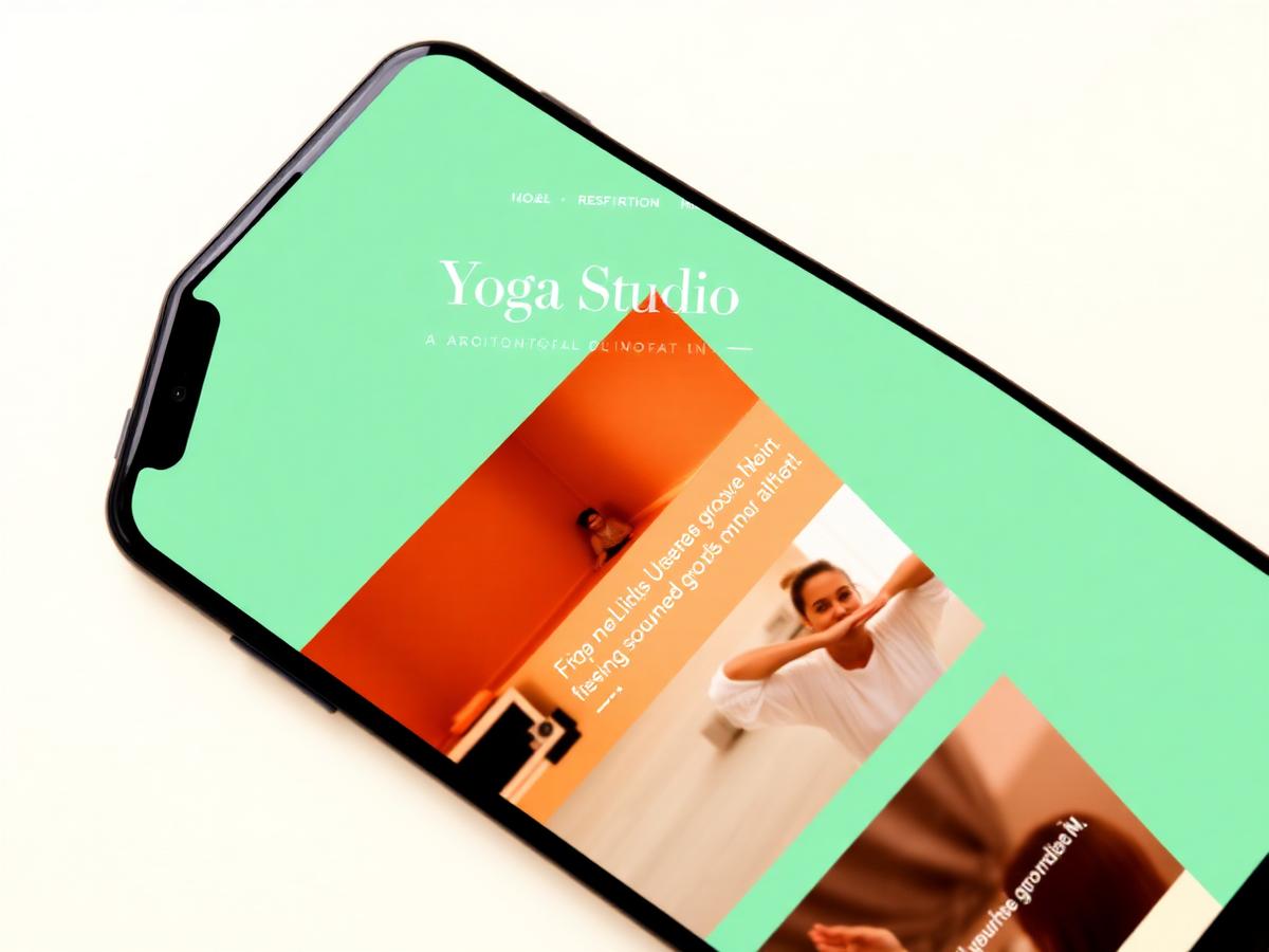 Website mockup for Quiet Hour Yoga